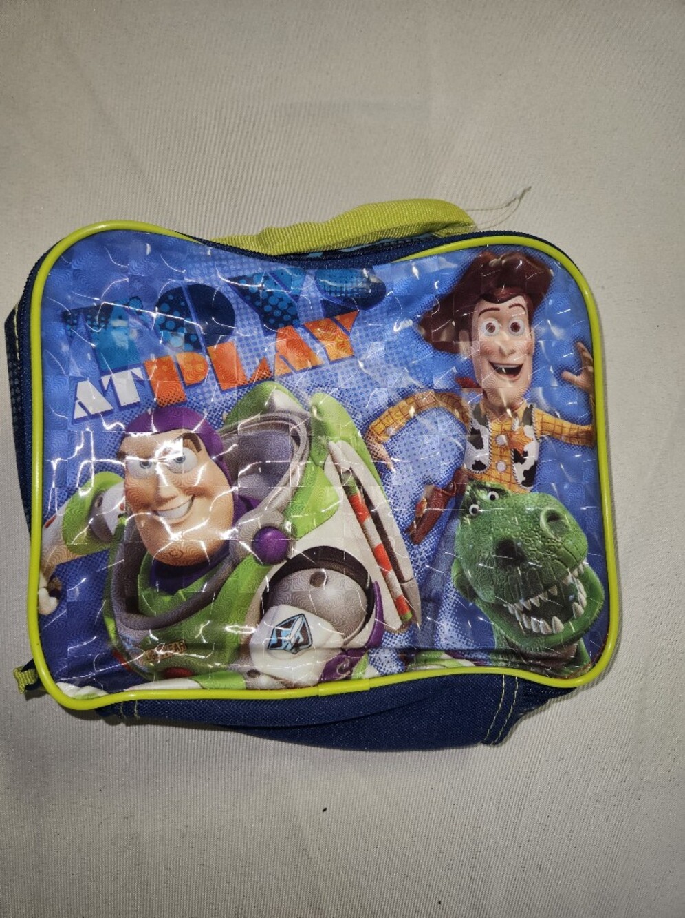 Disney Pixar Toy Story Insulated Lunch Box Bag At Play Buzz Woody Rex Blue NWOT